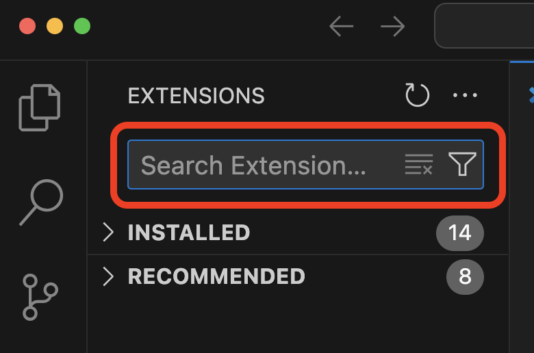 VS Code Search Extensions screenshot